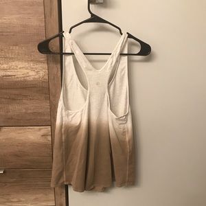 Lululemon white and tan racer back